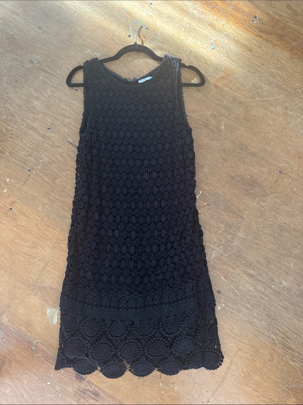 Velvet by Graham & Spencer Black Crochet Midi Dress